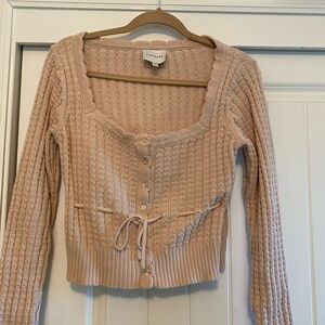 Pink Rose Women's Pink Cardigan Sweater